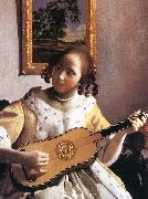 VERMEER VAN DELFT, Jan The Guitar Player (detail) awr oil painting on canvas
